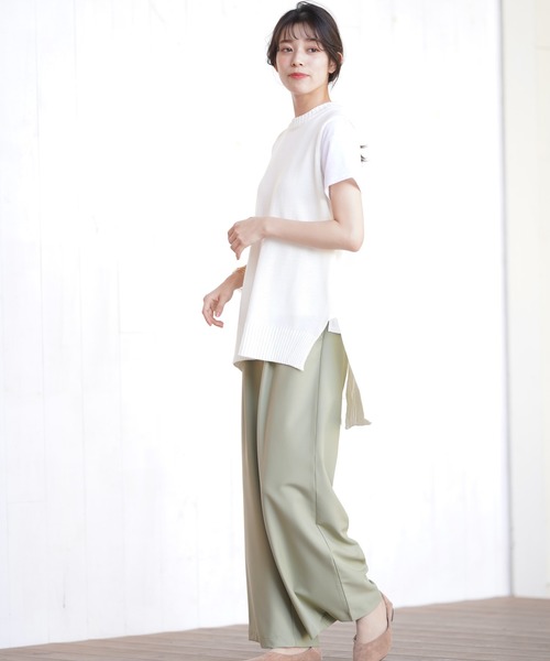 rps（アールピーエス）の「ＢＡＣＫスリットニットベスト（ベスト・レディース・ベージュ/アイボリー・M）」の8枚目の写真