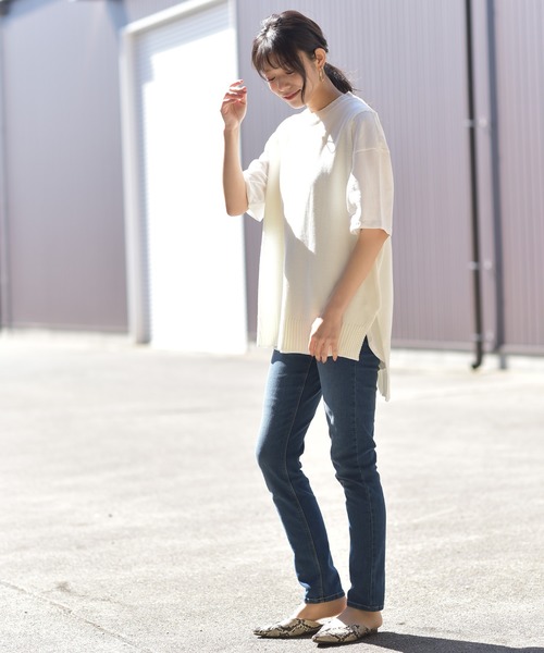 rps（アールピーエス）の「ＢＡＣＫスリットニットベスト（ベスト・レディース・ベージュ/アイボリー・M）」の9枚目の写真