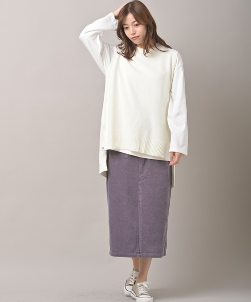 rps（アールピーエス）の「ＢＡＣＫスリットニットベスト（ベスト・レディース・ベージュ/アイボリー・M）」の16枚目の写真