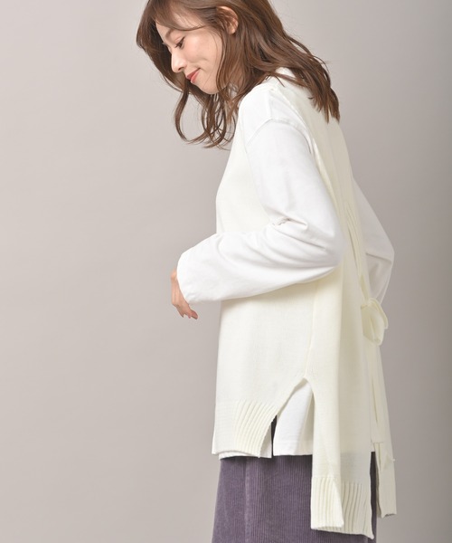 rps（アールピーエス）の「ＢＡＣＫスリットニットベスト（ベスト・レディース・ベージュ/アイボリー・M）」の17枚目の写真