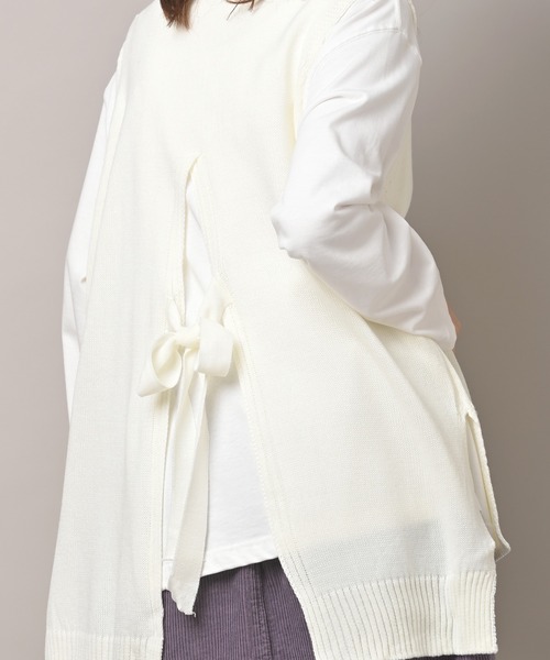 rps（アールピーエス）の「ＢＡＣＫスリットニットベスト（ベスト・レディース・ベージュ/アイボリー・M）」の18枚目の写真