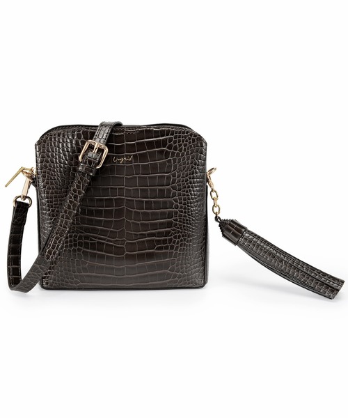 Ungrid（アングリッド）の「【Ungrid/アングリッド】シャイニースモールクロコビッグタッセルショルダーバッグ（ショルダーバッグ・レディース・ブラック/キャメル/ライトグレー/ベージュ系その他/ワイン/ラベンダー/ダークグレー/カーキ/ダークブラウン/ターコイズブルー・FREE）」の5枚目の写真