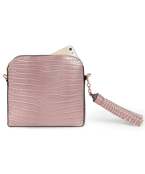 Ungrid（アングリッド）の「【Ungrid/アングリッド】シャイニースモールクロコビッグタッセルショルダーバッグ（ショルダーバッグ・レディース・ブラック/キャメル/ライトグレー/ベージュ系その他/ワイン/ラベンダー/ダークグレー/カーキ/ダークブラウン/ターコイズブルー・FREE）」の15枚目の写真