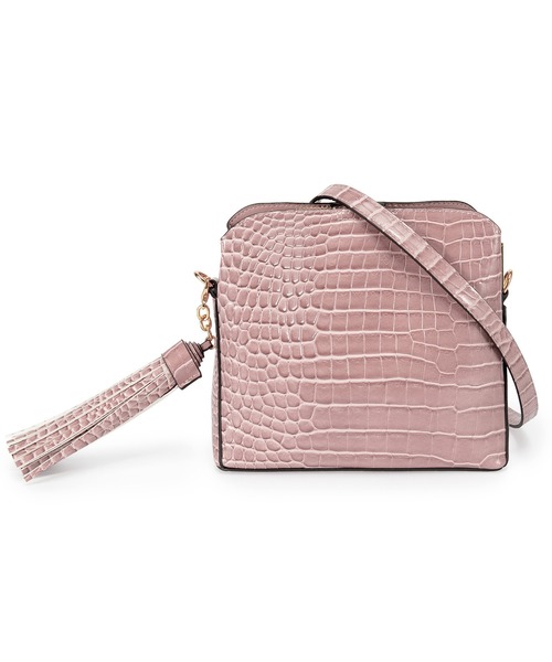 Ungrid（アングリッド）の「【Ungrid/アングリッド】シャイニースモールクロコビッグタッセルショルダーバッグ（ショルダーバッグ・レディース・ブラック/キャメル/ライトグレー/ベージュ系その他/ワイン/ラベンダー/ダークグレー/カーキ/ダークブラウン/ターコイズブルー・FREE）」の16枚目の写真