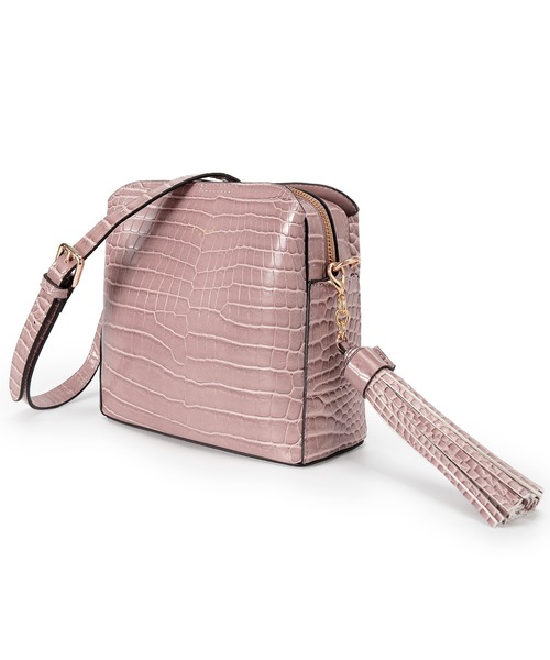 Ungrid（アングリッド）の「【Ungrid/アングリッド】シャイニースモールクロコビッグタッセルショルダーバッグ（ショルダーバッグ・レディース・ブラック/キャメル/ライトグレー/ベージュ系その他/ワイン/ラベンダー/ダークグレー/カーキ/ダークブラウン/ターコイズブルー・FREE）」の20枚目の写真