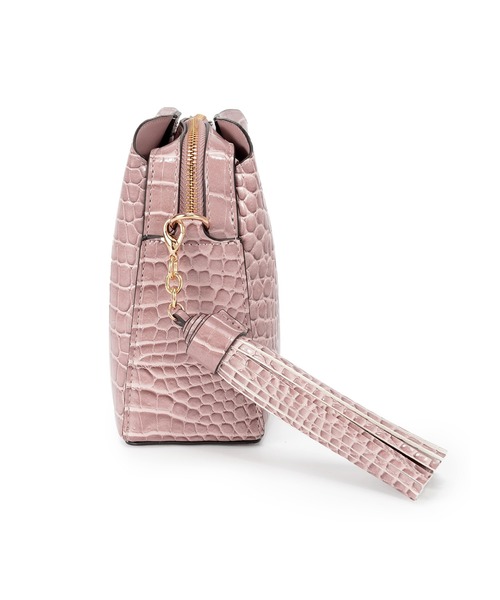 Ungrid（アングリッド）の「【Ungrid/アングリッド】シャイニースモールクロコビッグタッセルショルダーバッグ（ショルダーバッグ・レディース・ブラック/キャメル/ライトグレー/ベージュ系その他/ワイン/ラベンダー/ダークグレー/カーキ/ダークブラウン/ターコイズブルー・FREE）」の21枚目の写真