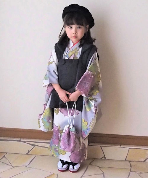 ruru..★［アネモネE］被布3点セット ꕤハンドメイドꕤ 七五三 ruru..☆［アネモネE］被布3点セット ꕤハンドメイドꕤ 七五三