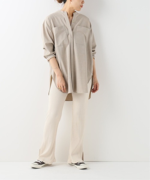 B.C STOCK（ベーセーストック）の「ランダムリブスリットパンツ（その他パンツ・レディース・ホワイト/ブラック/パープル・FREE）」の5枚目の写真