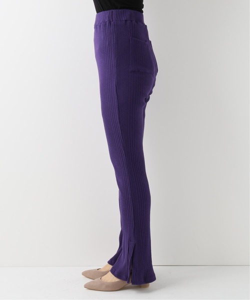 B.C STOCK（ベーセーストック）の「ランダムリブスリットパンツ（その他パンツ・レディース・ホワイト/ブラック/パープル・FREE）」の8枚目の写真