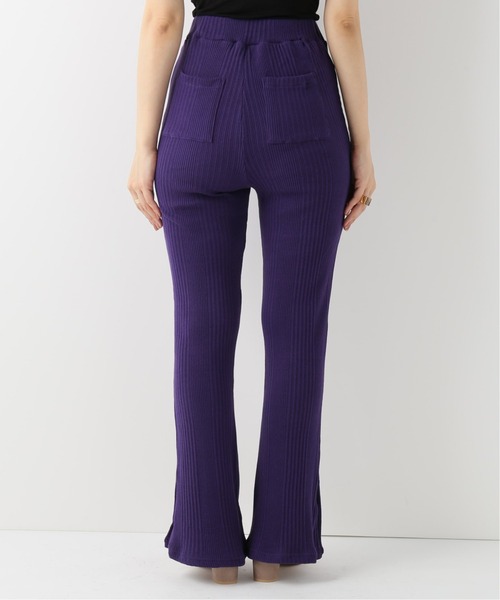 B.C STOCK（ベーセーストック）の「ランダムリブスリットパンツ（その他パンツ・レディース・ホワイト/ブラック/パープル・FREE）」の9枚目の写真