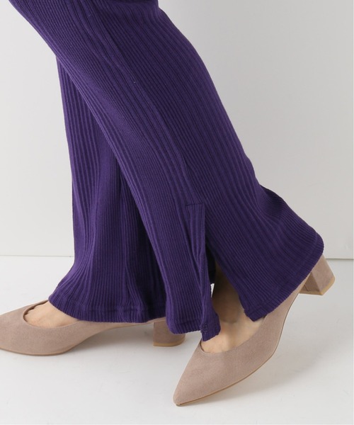 B.C STOCK（ベーセーストック）の「ランダムリブスリットパンツ（その他パンツ・レディース・ホワイト/ブラック/パープル・FREE）」の13枚目の写真