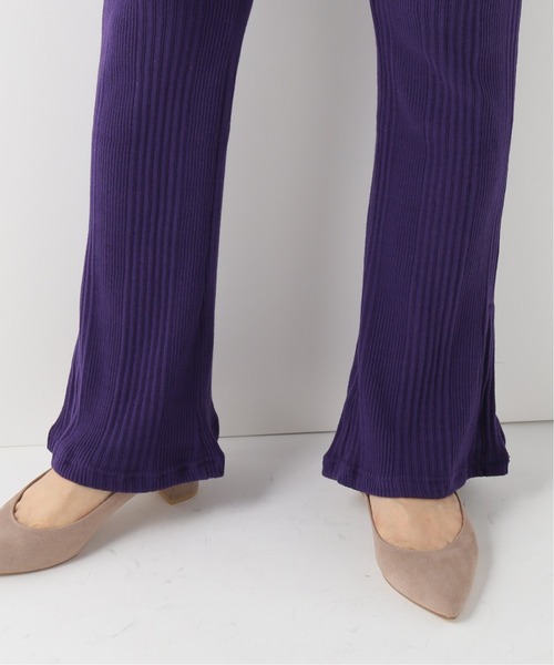 B.C STOCK（ベーセーストック）の「ランダムリブスリットパンツ（その他パンツ・レディース・ホワイト/ブラック/パープル・FREE）」の14枚目の写真