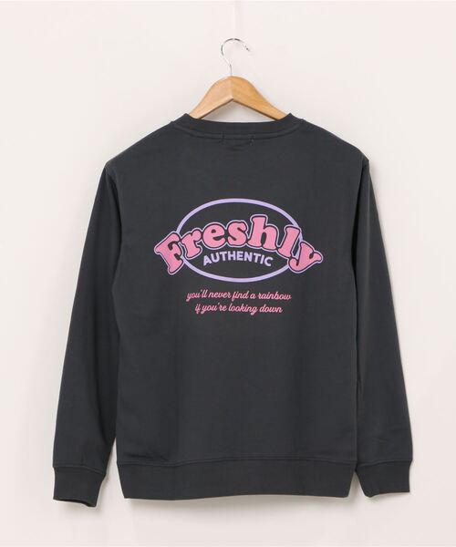 WEGO（ウィゴー）の「WEGO/Freshlyサークルロゴプリントプルオーバー（スウェット・レディース・ホワイト/ダークグリーン/ブルー/スミクロ・SMALL/MEDIUM/LARGE）」の7枚目の写真