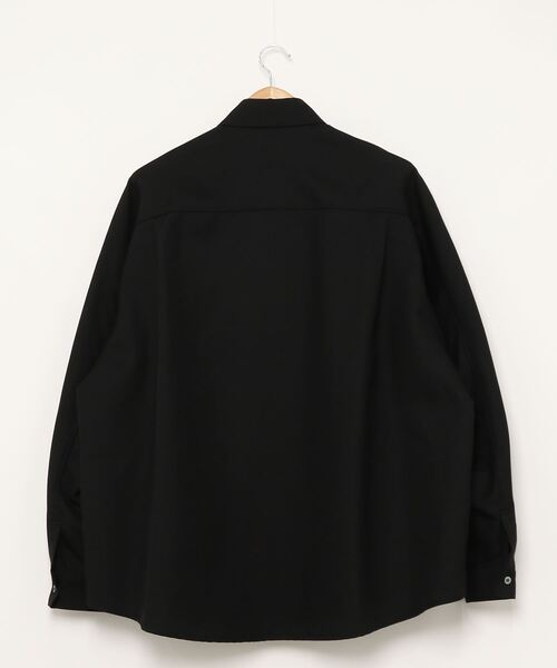 Name.（ネーム）の「【Name.】オフスケールウールフライフロントシャツ/NMSH-20AW-003（シャツ/ブラウス・メンズ・ブラック/ダークグレー・1/2/0）」の3枚目の写真