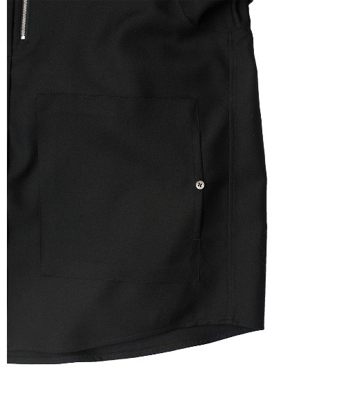 Name.（ネーム）の「【Name.】オフスケールウールフライフロントシャツ/NMSH-20AW-003（シャツ/ブラウス・メンズ・ブラック/ダークグレー・1/2/0）」の5枚目の写真