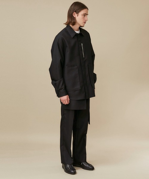 Name.（ネーム）の「【Name.】オフスケールウールフライフロントシャツ/NMSH-20AW-003（シャツ/ブラウス・メンズ・ブラック/ダークグレー・1/2/0）」の11枚目の写真