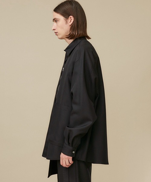 Name.（ネーム）の「【Name.】オフスケールウールフライフロントシャツ/NMSH-20AW-003（シャツ/ブラウス・メンズ・ブラック/ダークグレー・1/2/0）」の18枚目の写真