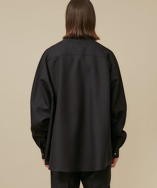 Name.（ネーム）の「【Name.】オフスケールウールフライフロントシャツ/NMSH-20AW-003（シャツ/ブラウス・メンズ・ブラック/ダークグレー・1/2/0）」の19枚目の写真