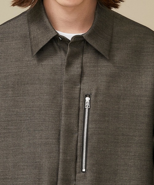 Name.（ネーム）の「【Name.】オフスケールウールフライフロントシャツ/NMSH-20AW-003（シャツ/ブラウス・メンズ・ブラック/ダークグレー・1/2/0）」の20枚目の写真