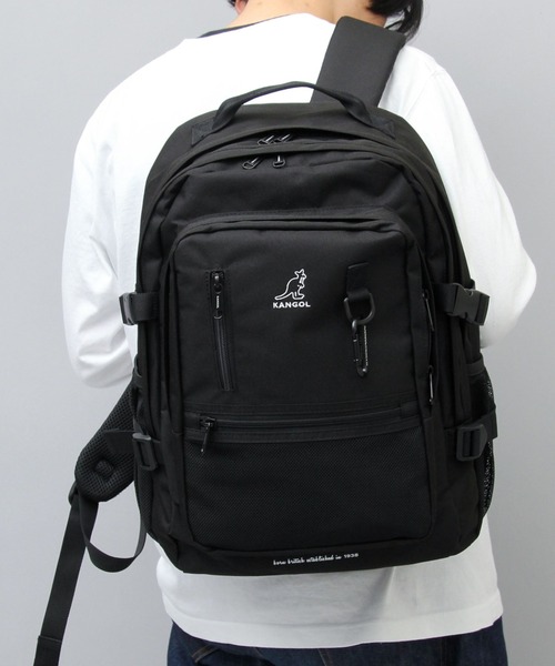 KANGOL（カンゴール）の「カラビナ付き 大容量 フロントポケット バックパック（バックパック/リュック・メンズ・ブラック・FREE）」の19枚目の写真