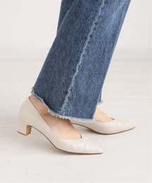 LE TALON | 4.5cmVカットフレアヒールパンプス(パンプス)