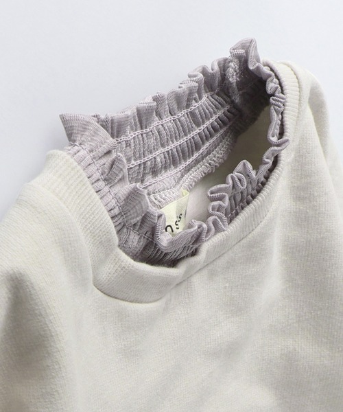 BRANSHES（ブランシェス）の「裾チュールトレーナー（スウェット・キッズ・ライトベージュ/ピンク・100cm/110cm/120cm/90cm/150cm/140cm/130cm）」の11枚目の写真