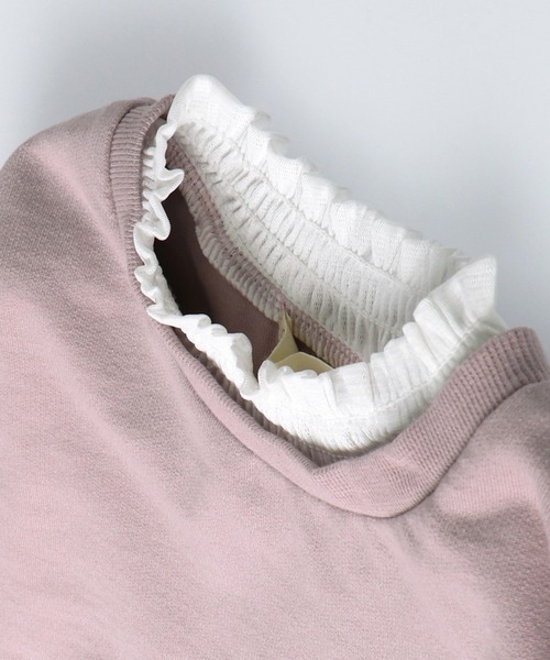 BRANSHES（ブランシェス）の「裾チュールトレーナー（スウェット・キッズ・ライトベージュ/ピンク・100cm/110cm/120cm/90cm/150cm/140cm/130cm）」の6枚目の写真