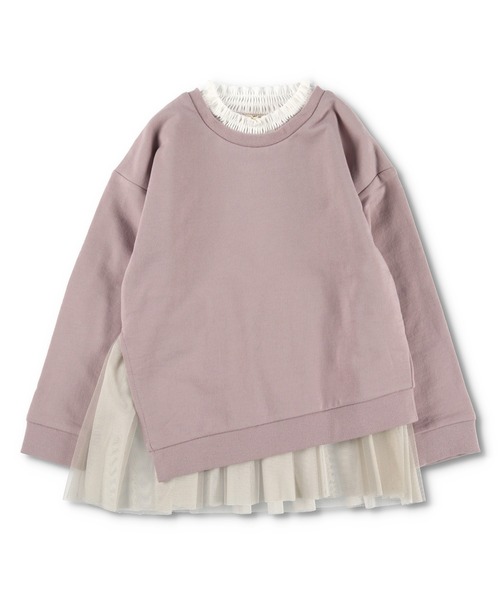 BRANSHES（ブランシェス）の「裾チュールトレーナー（スウェット・キッズ・ライトベージュ/ピンク・100cm/110cm/120cm/90cm/150cm/140cm/130cm）」の13枚目の写真