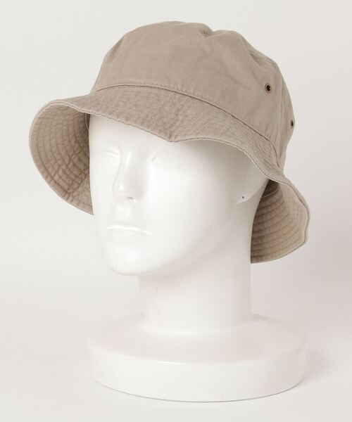 newhattan（ニューハッタン）の「【newhattan】ニューハッタン ウォッシュドコットン ツイルバケットハット H1500（ハット・メンズ・ブラック/ホワイト/ベージュ・FREE）」の7枚目の写真