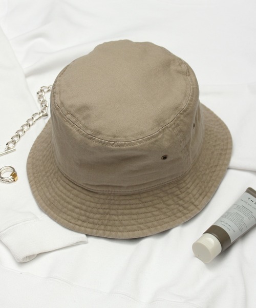 newhattan（ニューハッタン）の「【newhattan】ニューハッタン ウォッシュドコットン ツイルバケットハット H1500（ハット・メンズ・ブラック/ホワイト/ベージュ・FREE）」の9枚目の写真