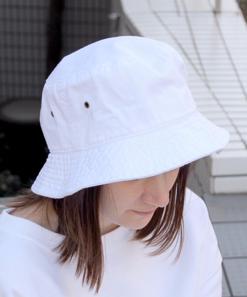 newhattan（ニューハッタン）の「【newhattan】ニューハッタン ウォッシュドコットン ツイルバケットハット H1500（ハット・メンズ・ブラック/ホワイト/ベージュ・FREE）」の16枚目の写真