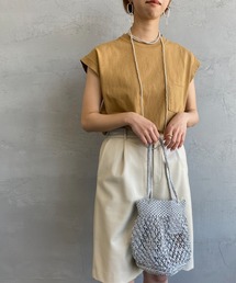 [HEALTHKNIT/ヘルスニット] アメリカンジャージー クルーネックポケットノースリーブTシャツ