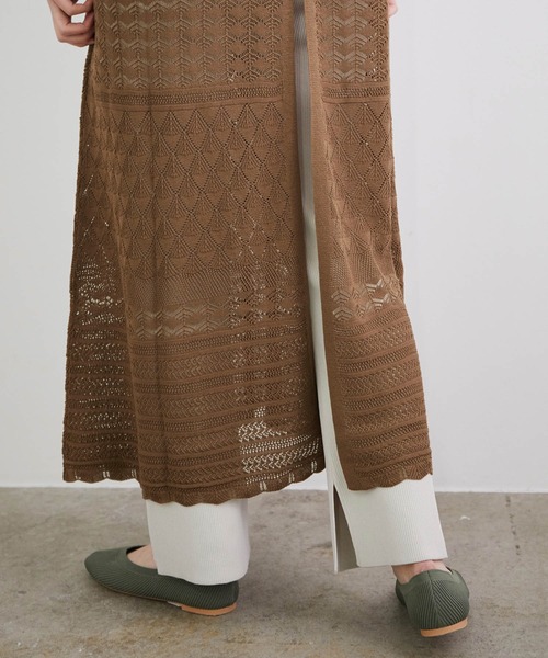 Picnic ロペピクニック のファッション Rope セール ワンピース リンクコーデ 透かし柄ロングワンピース ワンピース Rope