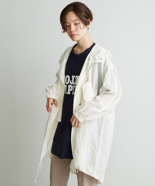 note et silence (ノートエシロンス)の「._*◇Li/cu製品染 スノーパーカー(その他アウター・レディース・ダークブラウン/ホワイト/ダークオレンジ・FREE)」の2枚目の写真