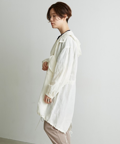 note et silence (ノートエシロンス)の「._*◇Li/cu製品染 スノーパーカー(その他アウター・レディース・ダークブラウン/ホワイト/ダークオレンジ・FREE)」の6枚目の写真