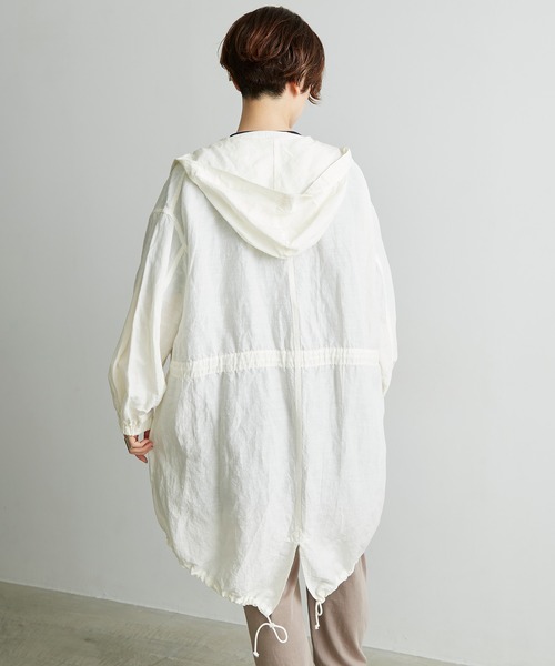 note et silence (ノートエシロンス)の「._*◇Li/cu製品染 スノーパーカー(その他アウター・レディース・ダークブラウン/ホワイト/ダークオレンジ・FREE)」の7枚目の写真