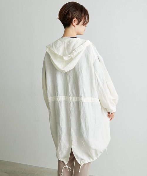 note et silence (ノートエシロンス)の「._*◇Li/cu製品染 スノーパーカー(その他アウター・レディース・ダークブラウン/ホワイト/ダークオレンジ・FREE)」の8枚目の写真