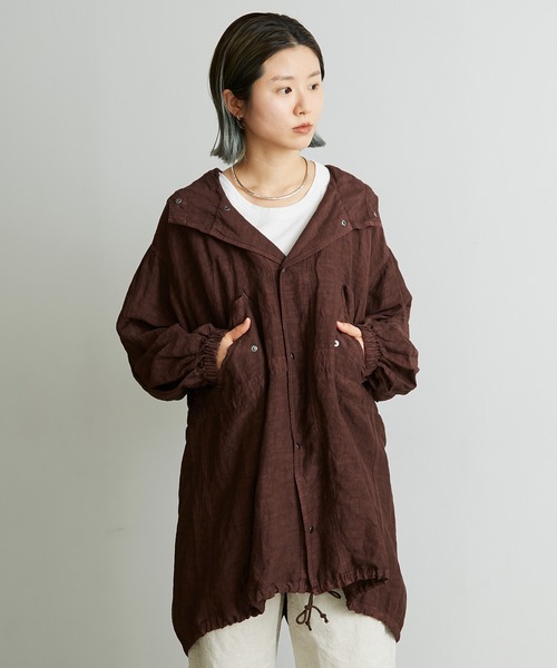 note et silence (ノートエシロンス)の「._*◇Li/cu製品染 スノーパーカー(その他アウター・レディース・ダークブラウン/ホワイト/ダークオレンジ・FREE)」の12枚目の写真