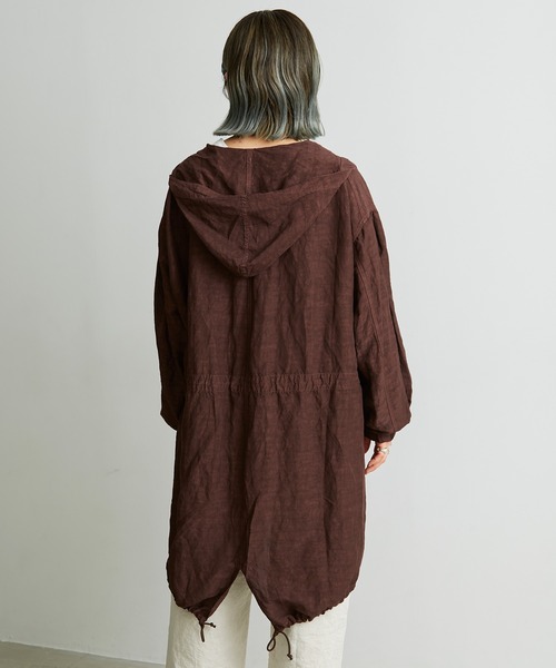 note et silence (ノートエシロンス)の「._*◇Li/cu製品染 スノーパーカー(その他アウター・レディース・ダークブラウン/ホワイト/ダークオレンジ・FREE)」の14枚目の写真