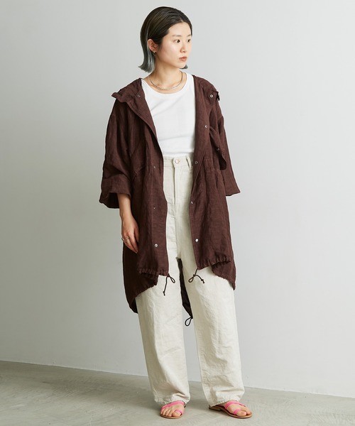 note et silence (ノートエシロンス)の「._*◇Li/cu製品染 スノーパーカー(その他アウター・レディース・ダークブラウン/ホワイト/ダークオレンジ・FREE)」の16枚目の写真