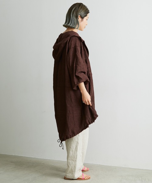 note et silence (ノートエシロンス)の「._*◇Li/cu製品染 スノーパーカー(その他アウター・レディース・ダークブラウン/ホワイト/ダークオレンジ・FREE)」の17枚目の写真