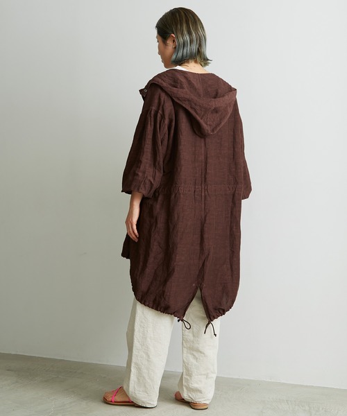 note et silence (ノートエシロンス)の「._*◇Li/cu製品染 スノーパーカー(その他アウター・レディース・ダークブラウン/ホワイト/ダークオレンジ・FREE)」の18枚目の写真