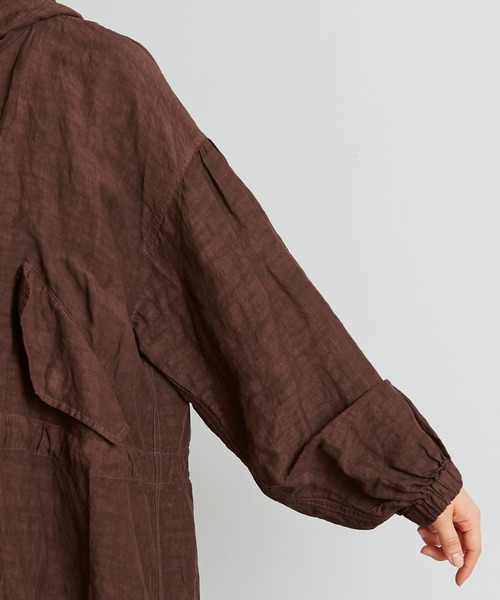 note et silence (ノートエシロンス)の「._*◇Li/cu製品染 スノーパーカー(その他アウター・レディース・ダークブラウン/ホワイト/ダークオレンジ・FREE)」の22枚目の写真