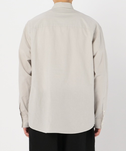 Morris & Sons（モリスアンドサンズ）の「【MORRIS & SONS】長袖レギュラーカラーシャツ PSW MEN（シャツ/ブラウス・メンズ・ライトグレー/カーキ・1/2/3）」の8枚目の写真