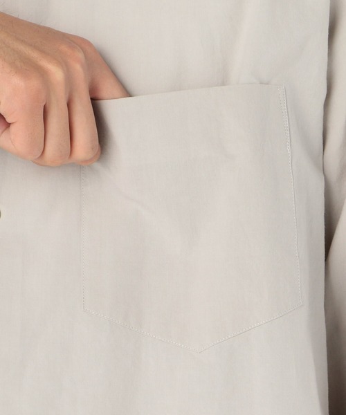 Morris & Sons（モリスアンドサンズ）の「【MORRIS & SONS】長袖レギュラーカラーシャツ PSW MEN（シャツ/ブラウス・メンズ・ライトグレー/カーキ・1/2/3）」の11枚目の写真