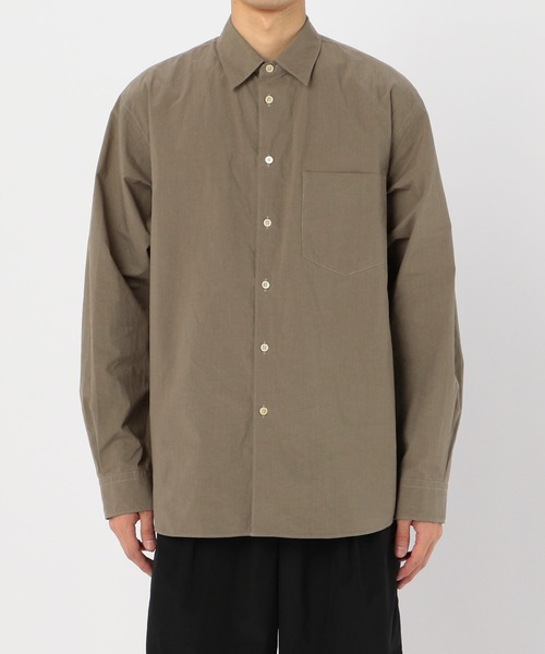 Morris & Sons（モリスアンドサンズ）の「【MORRIS & SONS】長袖レギュラーカラーシャツ PSW MEN（シャツ/ブラウス・メンズ・ライトグレー/カーキ・1/2/3）」の14枚目の写真