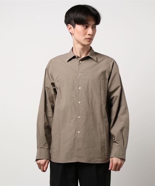 Morris & Sons（モリスアンドサンズ）の「【MORRIS & SONS】長袖レギュラーカラーシャツ PSW MEN（シャツ/ブラウス・メンズ・ライトグレー/カーキ・1/2/3）」の17枚目の写真