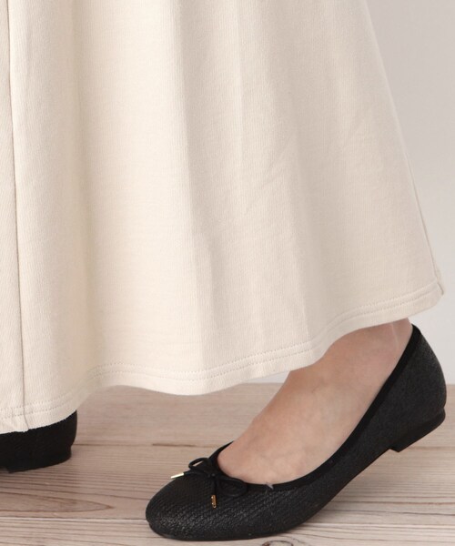 pink adobe（ピンクアドベ）の「◆【M-LL】ミニ裏毛マキシスカート（スカート・レディース・チャコールグレー/ライトベージュ/ライトグリーン・40/38/42）」の8枚目の写真