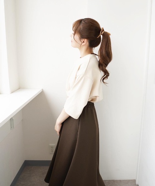 moi tytto（モイテュット）の「ハリ感高見えスカート（スカート・レディース・ブラック/ブラウン・FREE）」の6枚目の写真