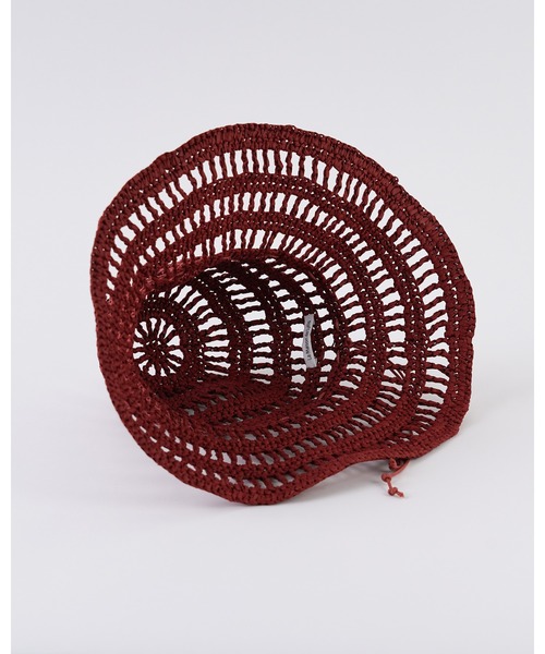 La Maison de Lyllis（メゾンドリリス）の「【La Maison de Lyllis】TULIP HAT /手編みハット ブリムワイヤー入り 2211037（ハット・レディース・オフホワイト/カーキ/キャメル/ワイン・FREE）」の5枚目の写真